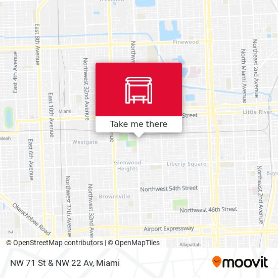 Mapa de NW 71 St & NW 22 Av