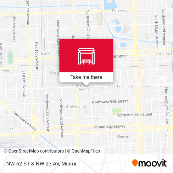 NW 62 St & NW 23 Av map