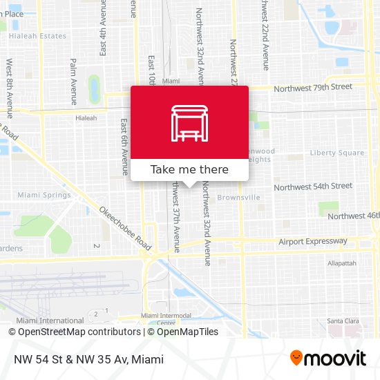 Mapa de NW 54 St & NW 35 Av