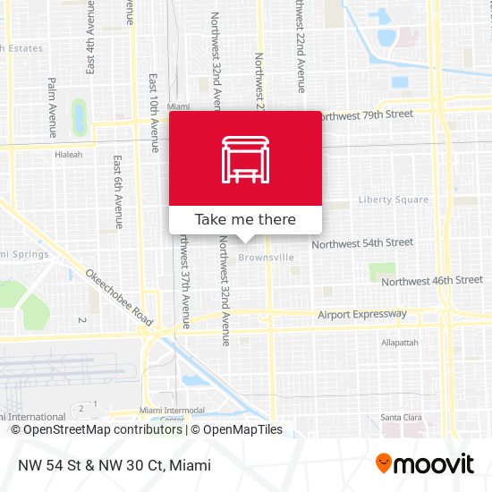 NW 54 St & NW 30 Ct map