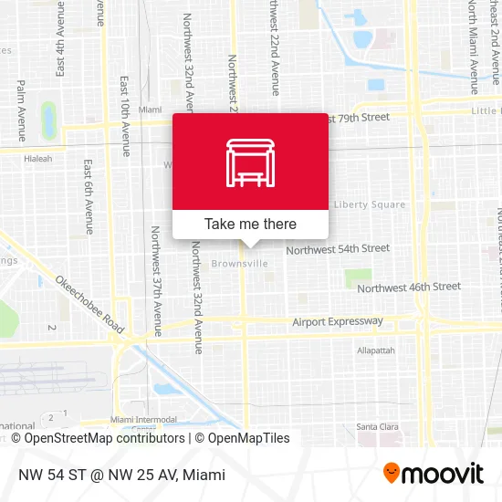 NW 54 ST @ NW 25 AV map