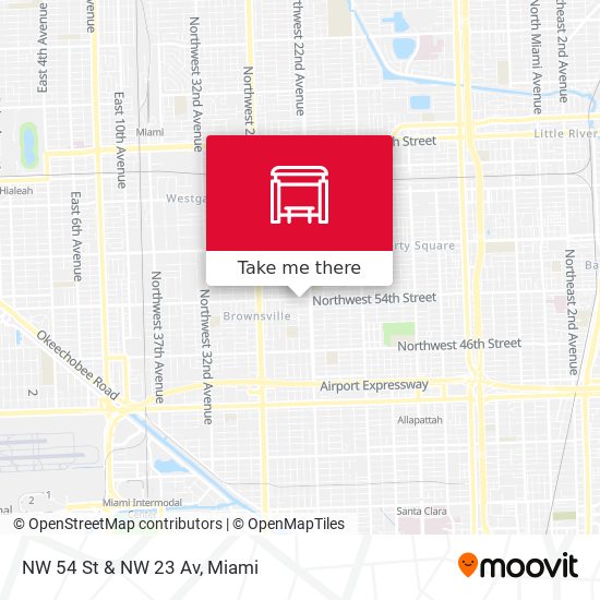 NW 54 St & NW 23 Av map