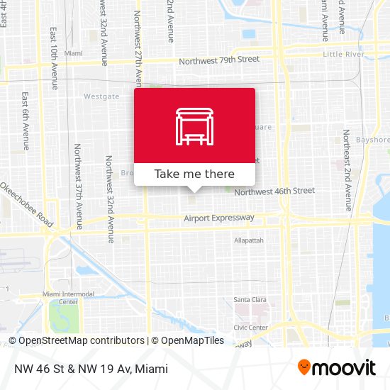 Mapa de NW 46 St & NW 19 Av