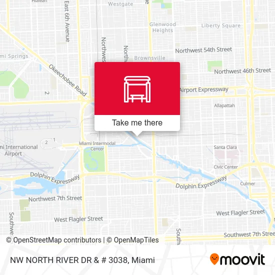 Mapa de NW NORTH RIVER DR & # 3038