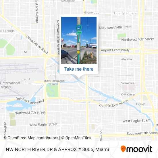 Mapa de NW NORTH RIVER DR & APPROX # 3006