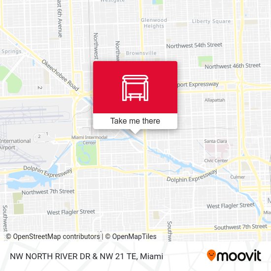 NW North River Dr & NW 21 Te map