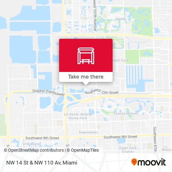 Mapa de NW 14 St & NW 110 Av