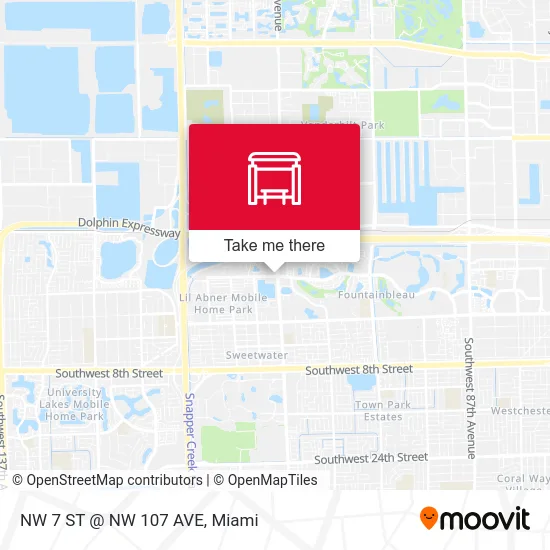 Mapa de NW 7 ST @ NW 107 AVE