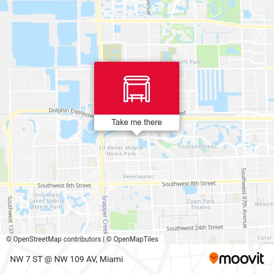 Mapa de NW 7 ST @ NW 109 AV