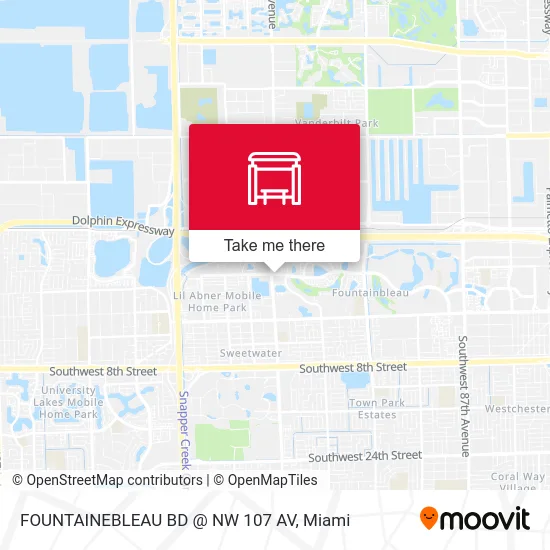 FOUNTAINEBLEAU BD @ NW 107 AV map