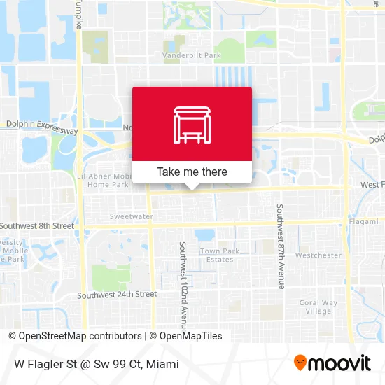 W Flagler St @ Sw 99 Ct map