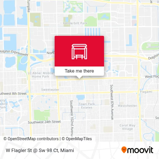 W Flagler St @ Sw 98 Ct map