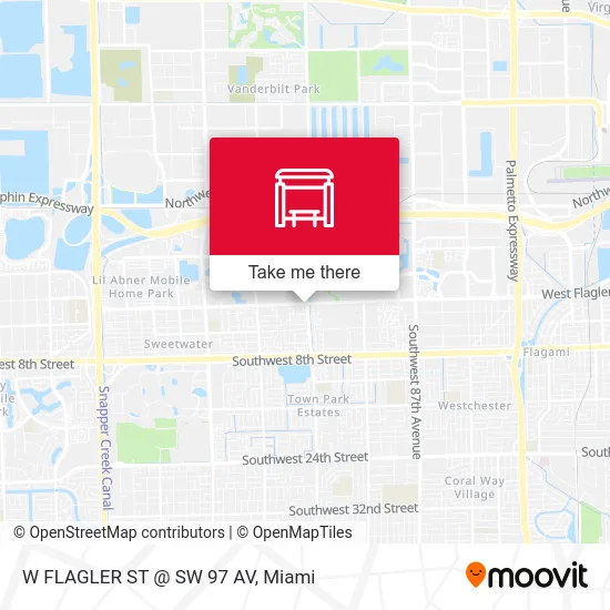 W FLAGLER ST @ SW 97 AV map