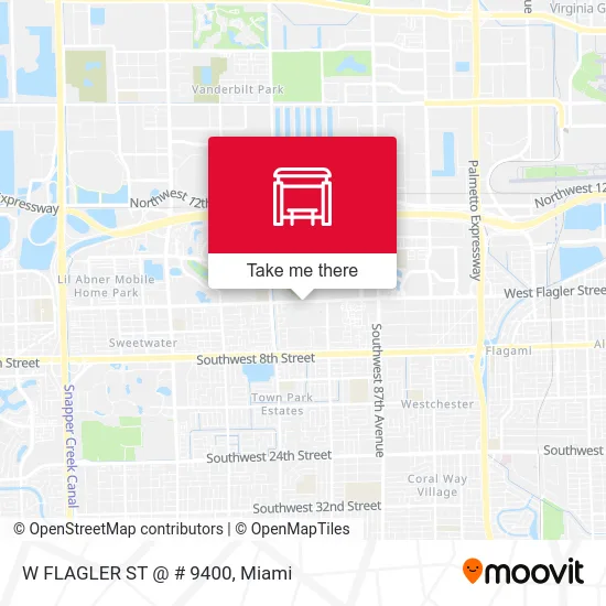 W FLAGLER ST @ # 9400 map
