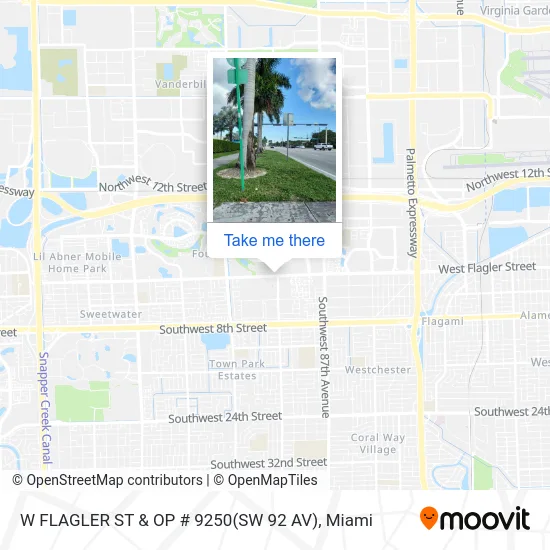 Mapa de W FLAGLER ST & OP # 9250(SW 92 AV)
