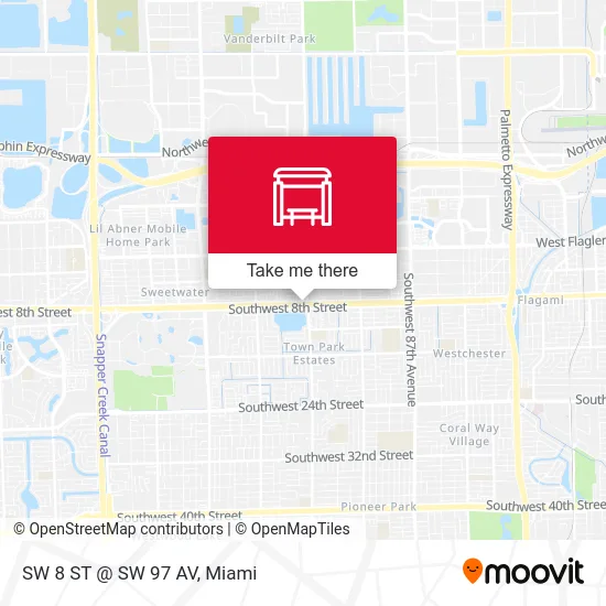 SW 8 ST @ SW 97 AV map