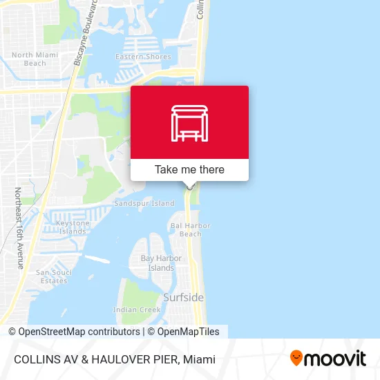 Mapa de COLLINS AV & HAULOVER PIER