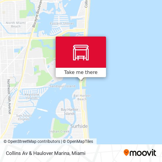 Collins Av & Haulover Marina map
