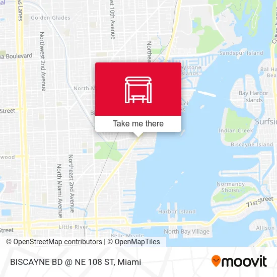 BISCAYNE BD @ NE 108 ST map