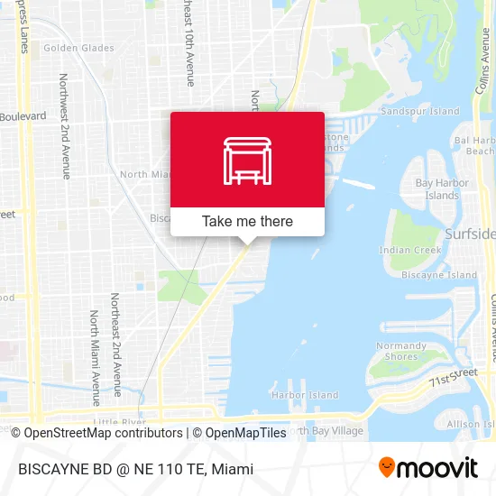 BISCAYNE BD @ NE 110 TE map