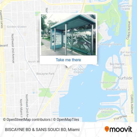 BISCAYNE BD & SANS SOUCI BD map