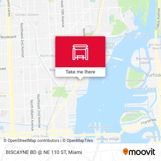 BISCAYNE BD @ NE 110 ST map