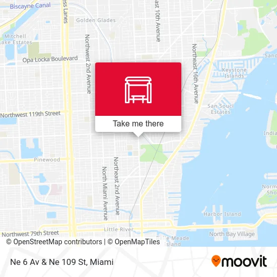 Ne 6 Av & Ne 109 St map