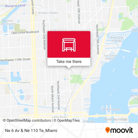 Ne 6 Av & Ne 110 Te map