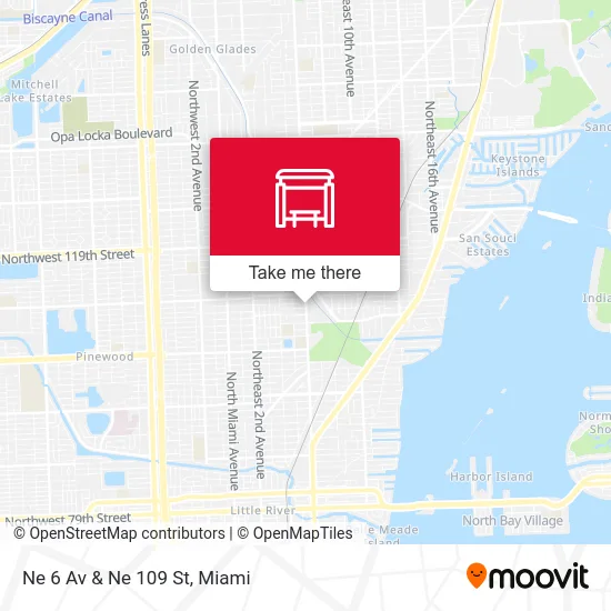 Ne 6 Av & Ne 109 St map