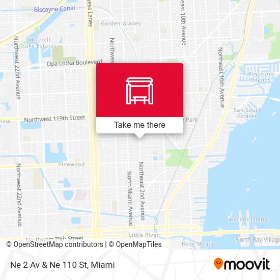 Ne 2 Av & Ne 110 St map