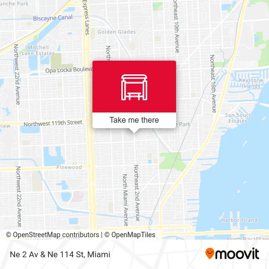 Ne 2 Av & Ne 114 St map