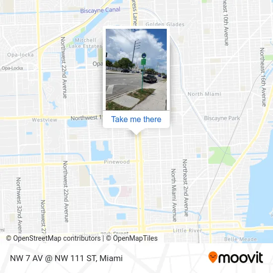 NW 7 AV @ NW 111 ST map