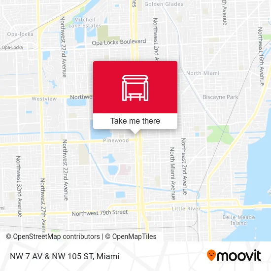 NW 7 AV & NW 105 ST map