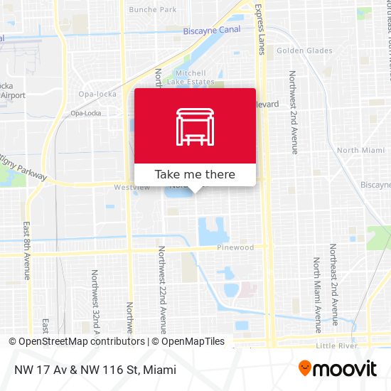 NW 17 Av & NW 116 St map