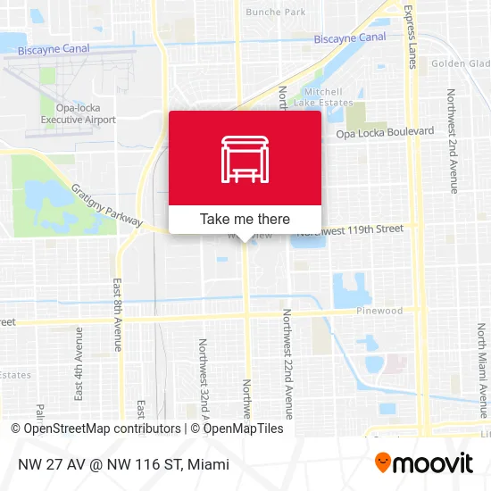 NW 27 AV @ NW 116 ST map