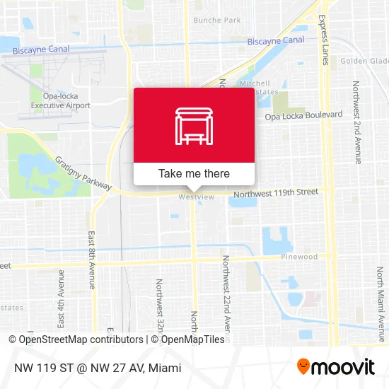 NW 119 ST @ NW 27 AV map