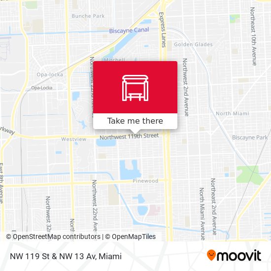 NW 119 St & NW 13 Av map