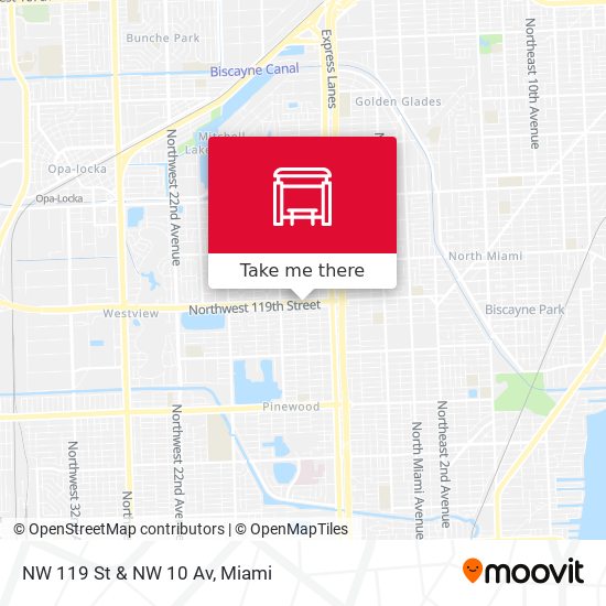 NW 119 St & NW 10 Av map