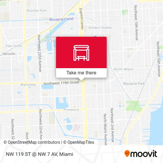 NW 119 ST @ NW 7 AV map