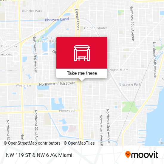 NW 119 St & NW 6 Av map