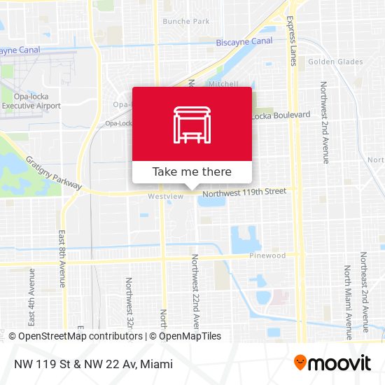 NW 119 St & NW 22 Av map