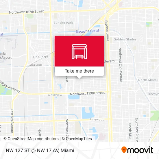 NW 127 ST @ NW 17 AV map