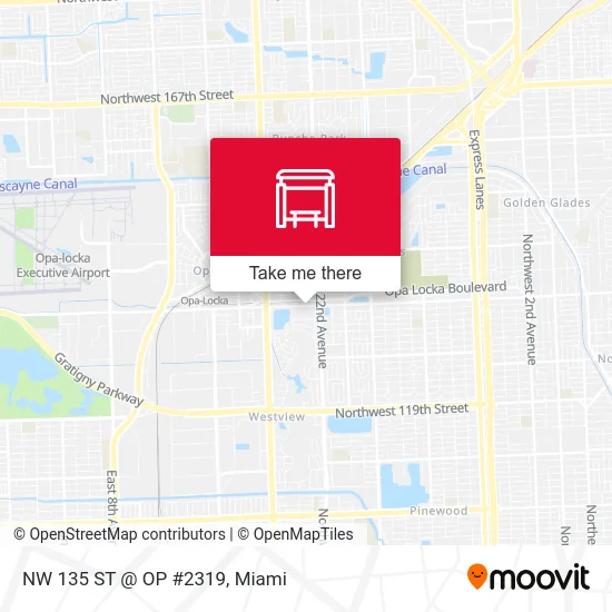 NW 135 ST @ OP #2319 map