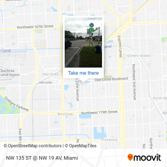 NW 135 ST @ NW 19 AV map
