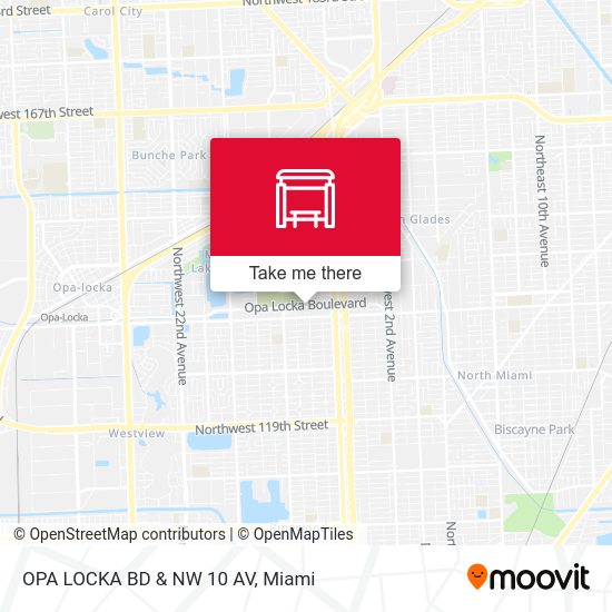 Mapa de Opa Locka Bd & NW 10 Av