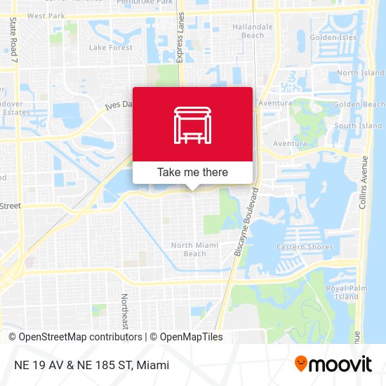 NE 19 Av & NE 185 St map