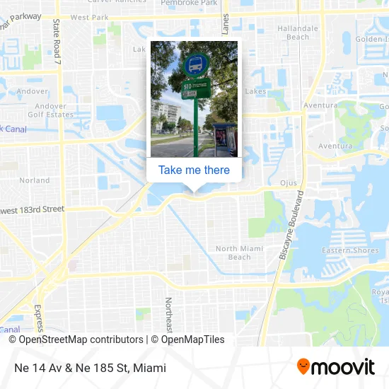 Ne 14 Av & Ne 185 St map