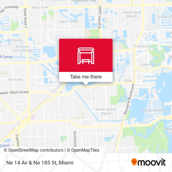 Ne 14 Av & Ne 185 St map