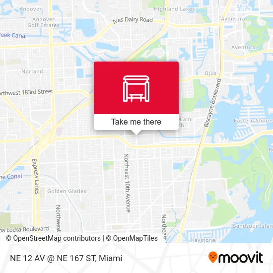 NE 12 AV @ NE 167 ST map