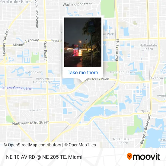 NE 10 AV RD @ NE 205 TE map